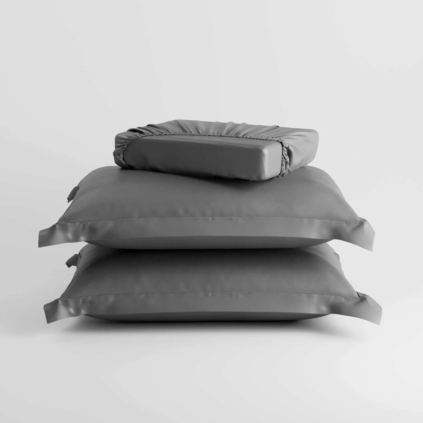 Storm Grey Luxstre Cotton Fitted Sheet Set
