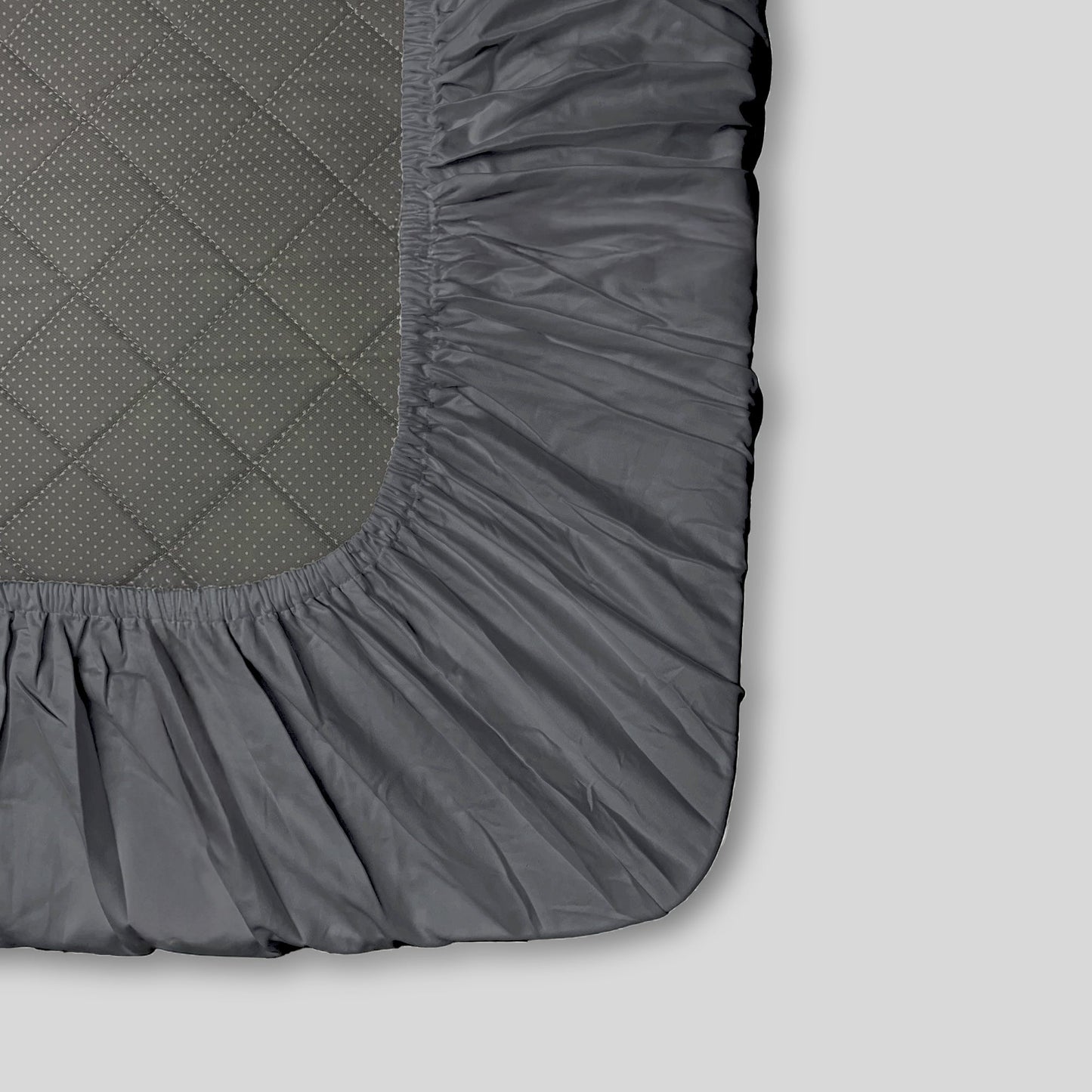 Storm Grey Luxstre Cotton Fitted Sheet Set