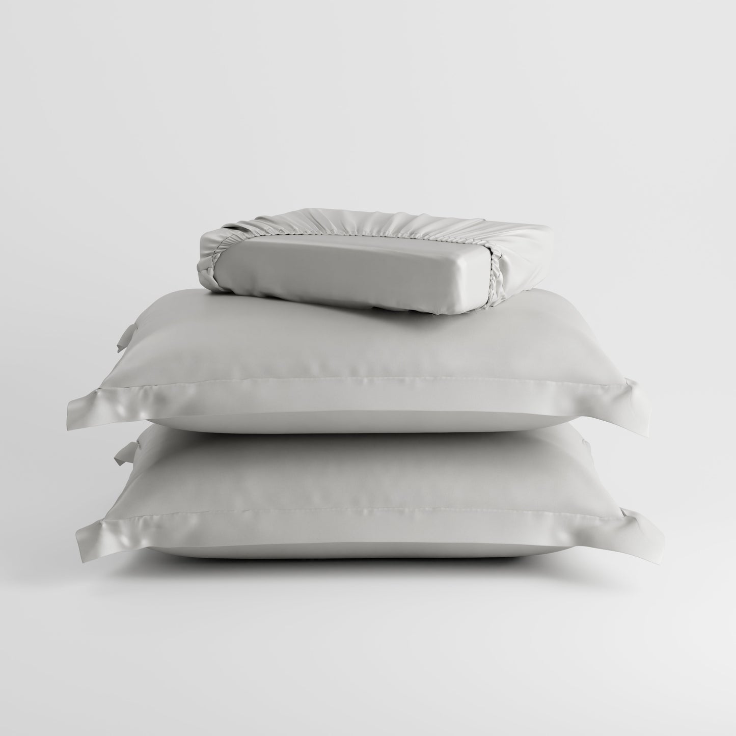 Frosted Ivory Luxstre Cotton Fitted Sheet Set