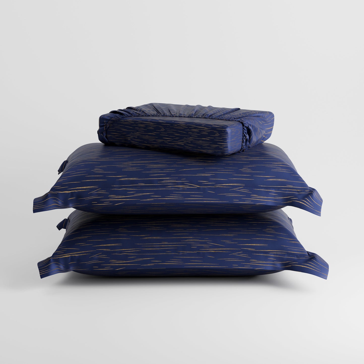 Sapphire Sparkle  Luxstre Cotton Fitted Sheet Set