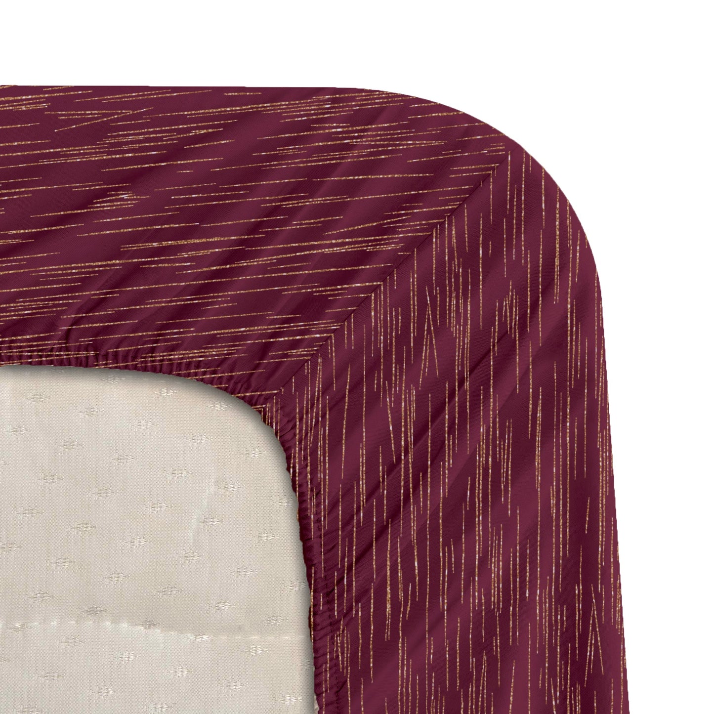 Crimson Radiance  Luxstre Cotton Fitted Sheet Set