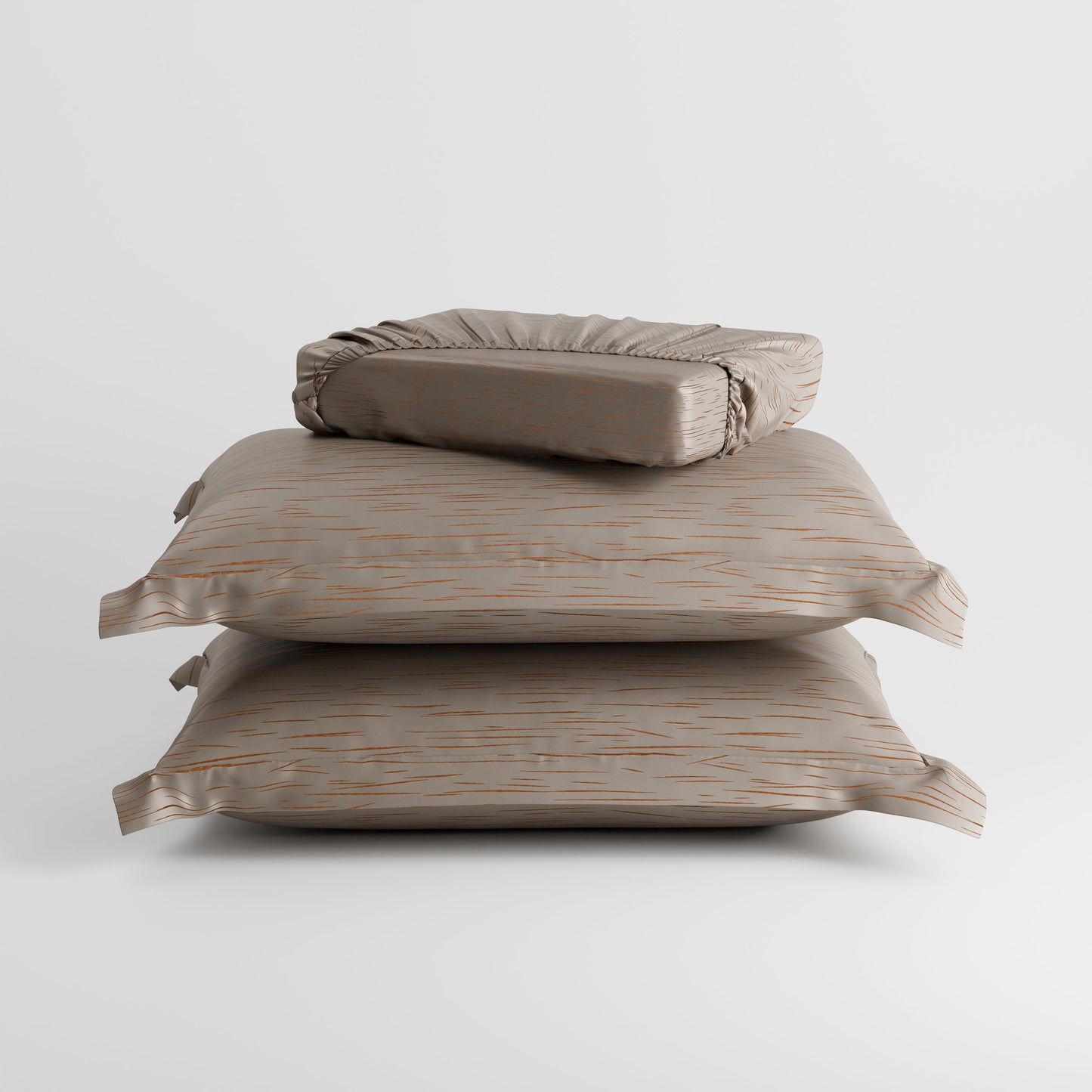 Sandstone Glow  Luxstre Cotton Fitted Sheet Set
