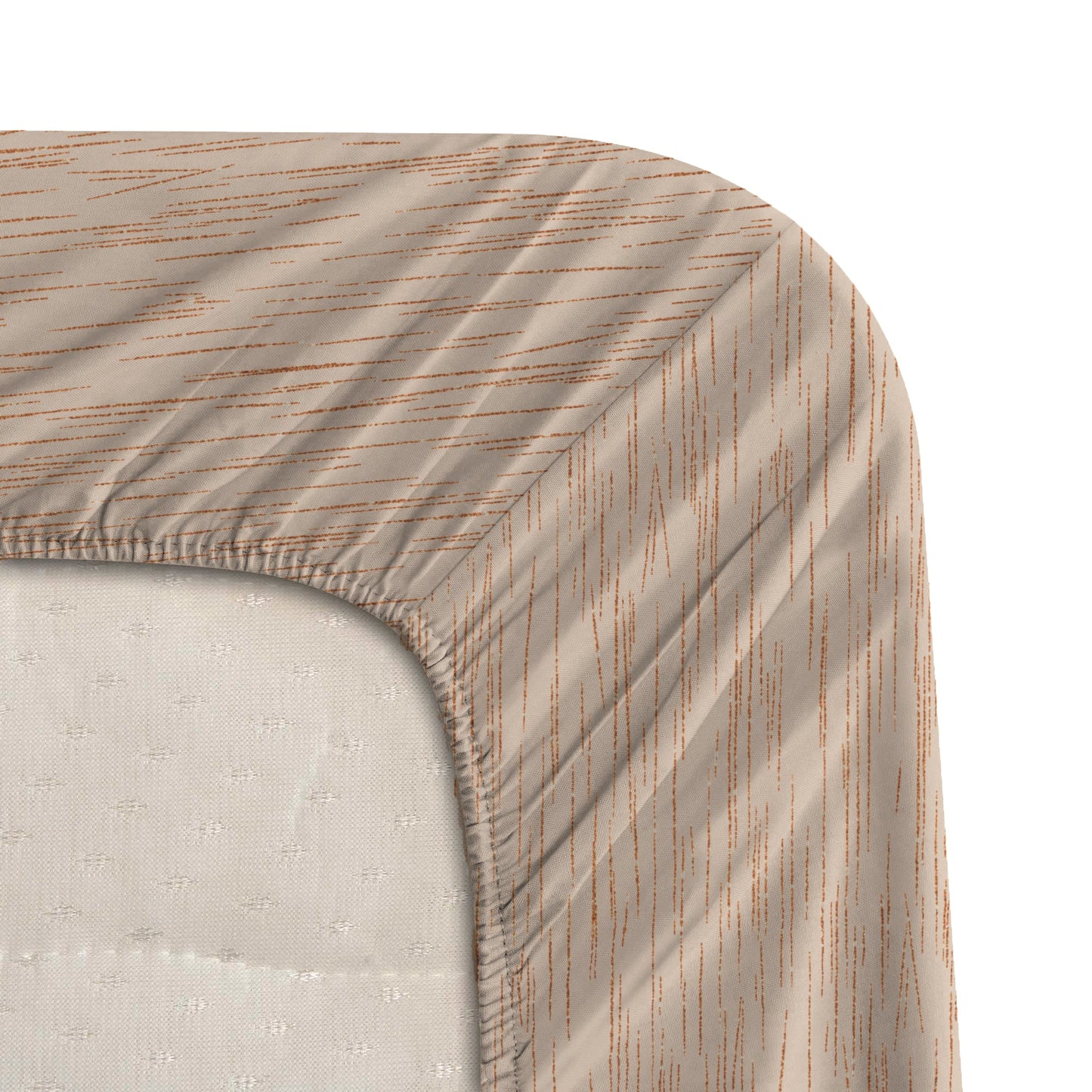 Sandstone Glow  Luxstre Cotton Fitted Sheet Set
