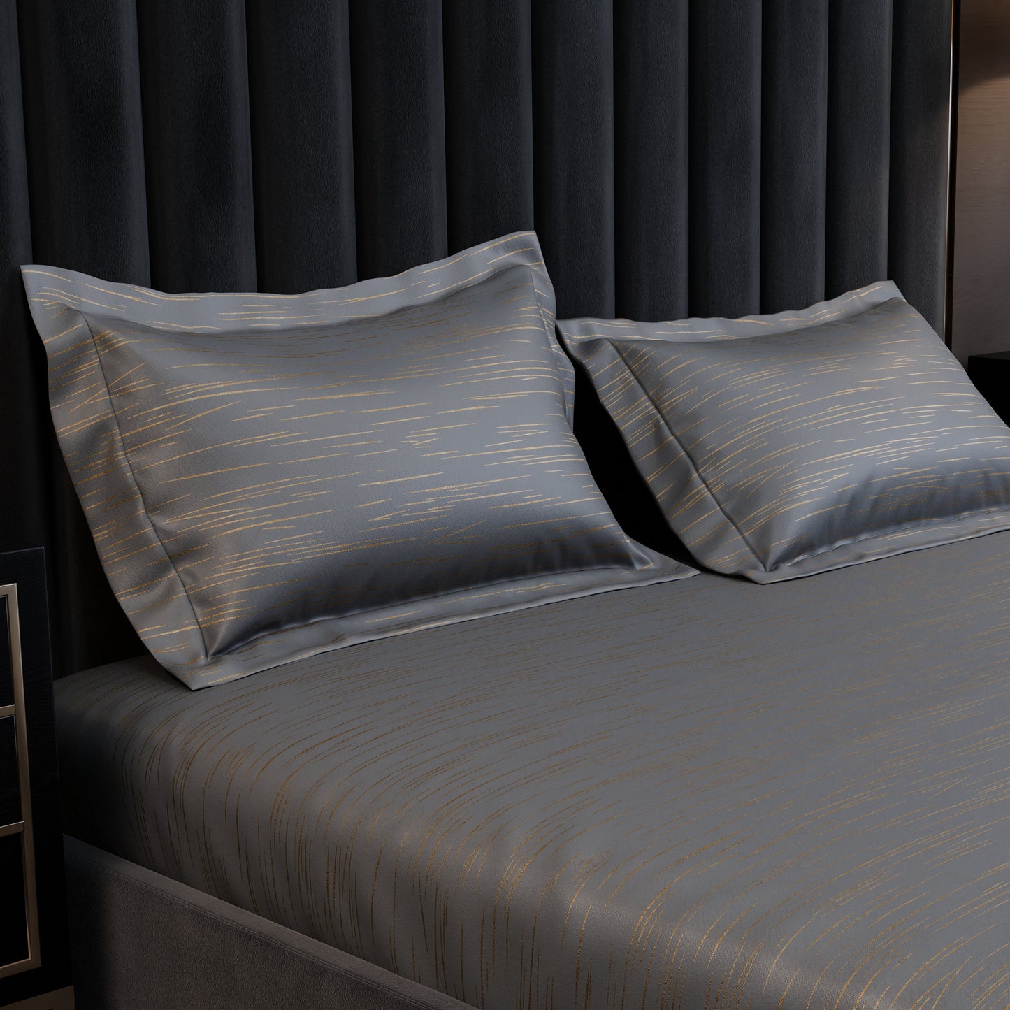 Golden Dusk  Luxstre Cotton Fitted Sheet Set
