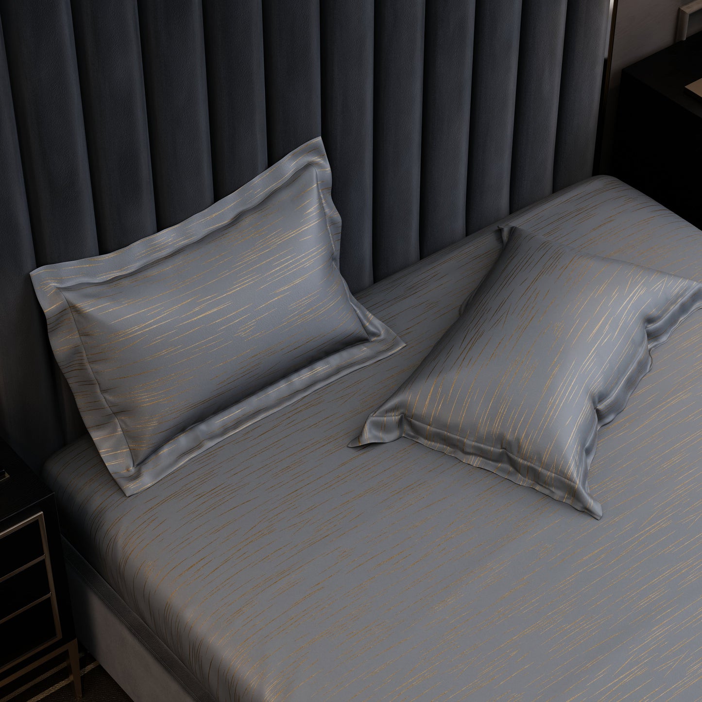 Golden Dusk  Luxstre Cotton Fitted Sheet Set