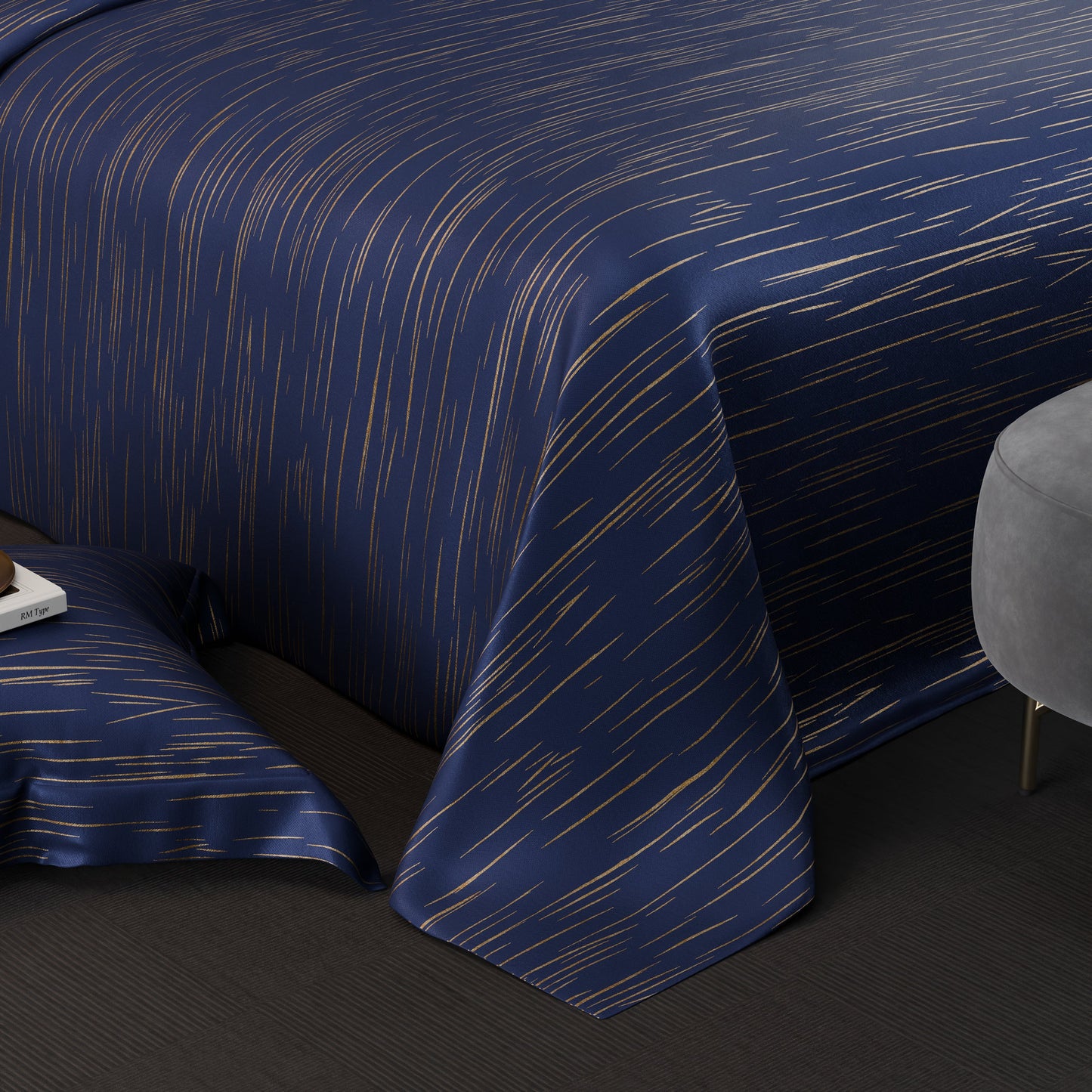 Sapphire Sparkle  Luxstre Cotton Bedsheet Set