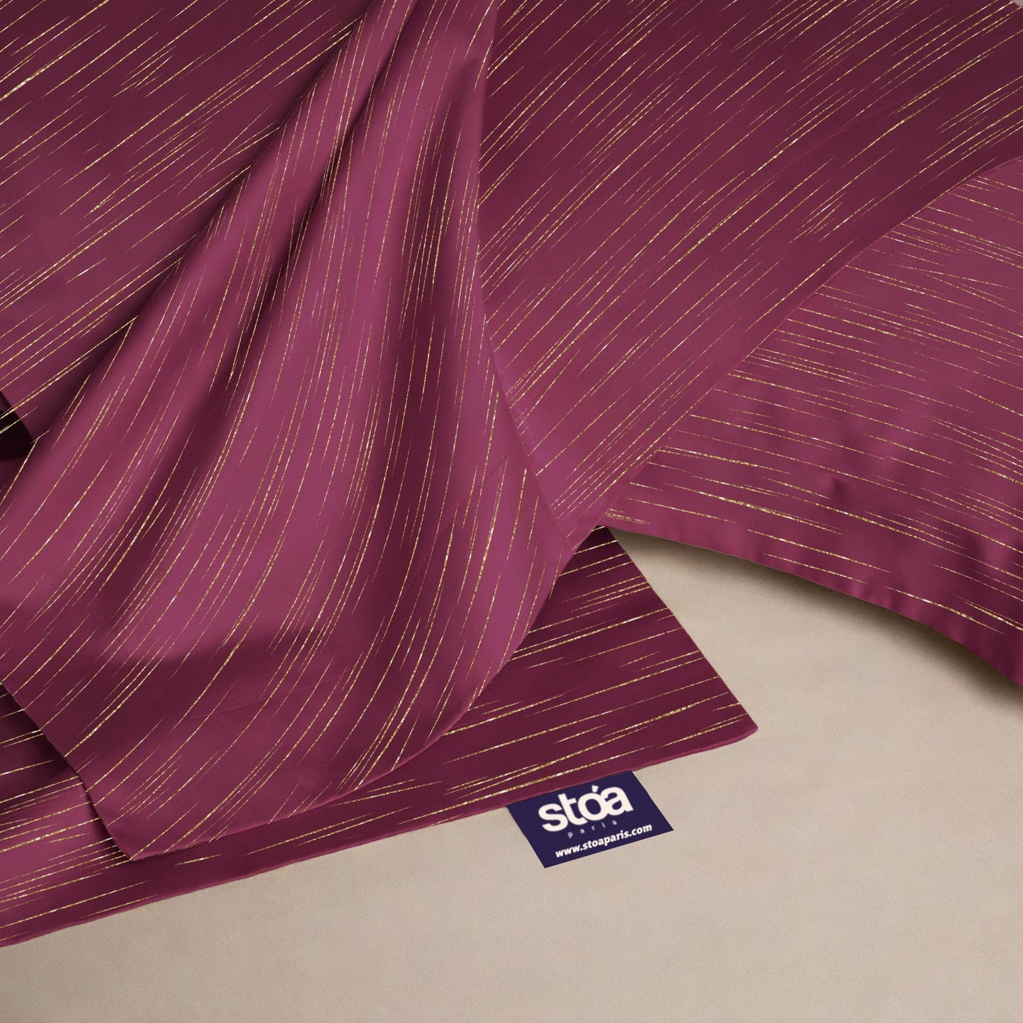 Crimson Radiance  Luxstre Cotton Bedsheet Set