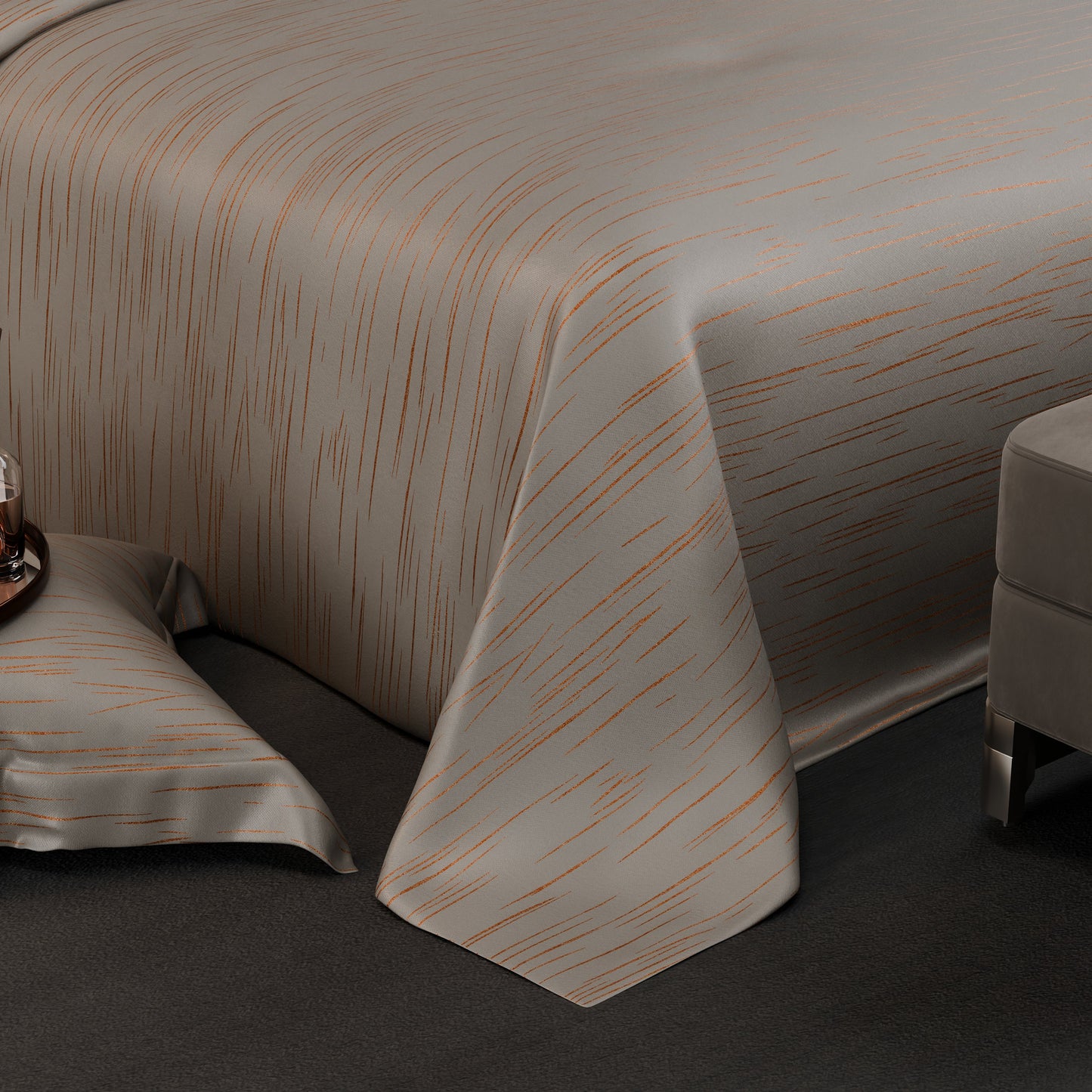 Sandstone Glow  Luxstre Cotton Bedsheet Set