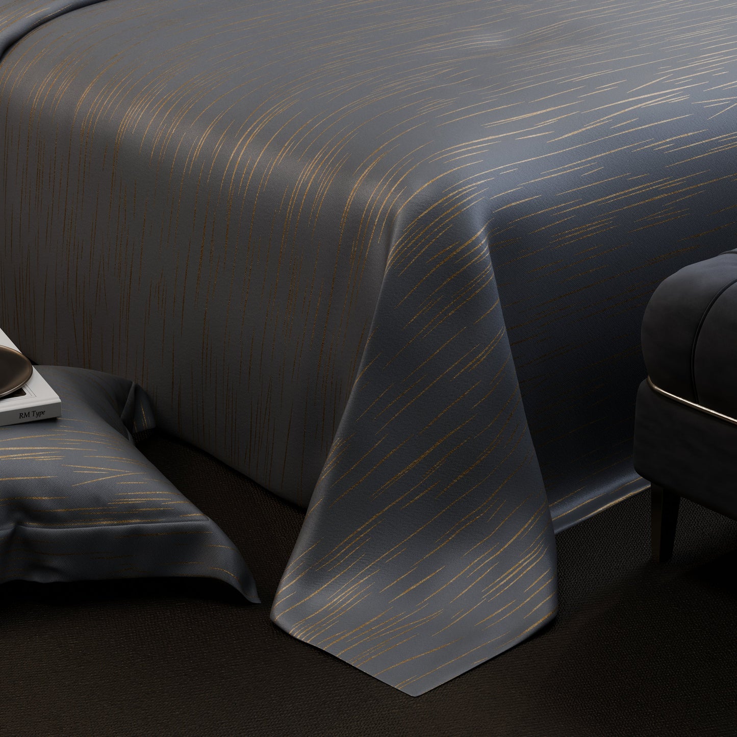 Golden Dusk Luxstre Cotton Bedsheet Set