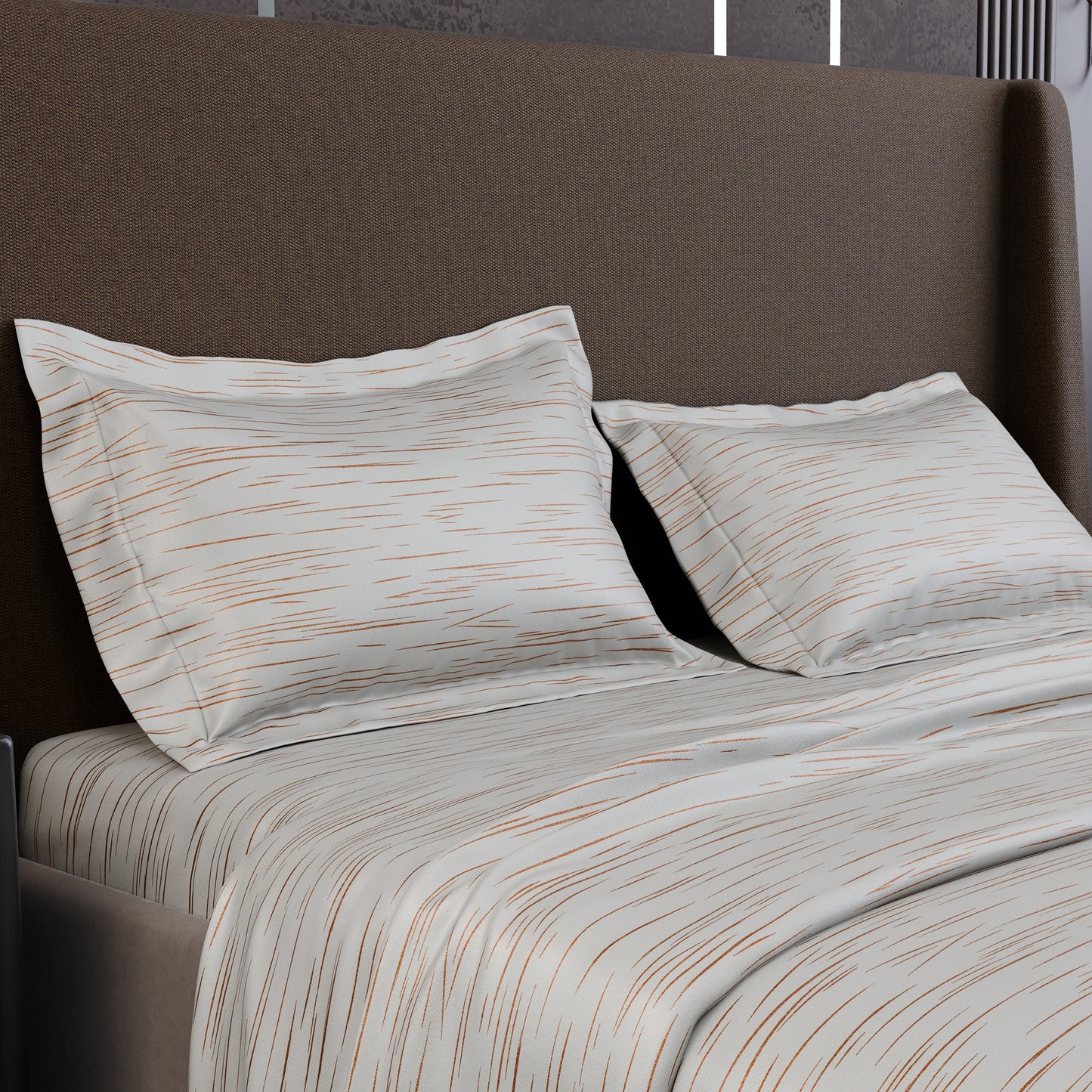 Ivory Rosé  Luxstre Cotton Bedsheet Set
