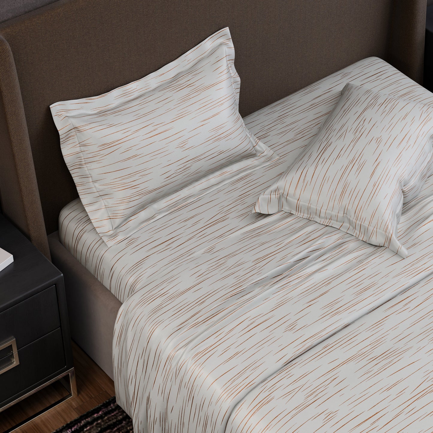 Ivory Rosé  Luxstre Cotton Bedsheet Set