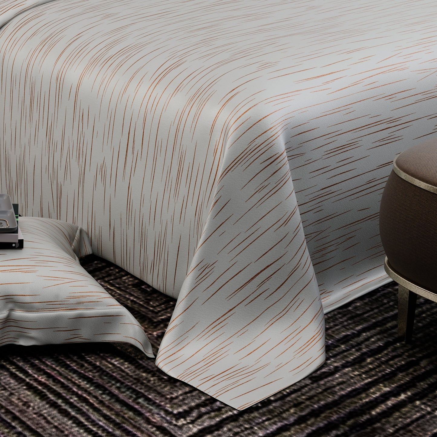 Ivory Rosé  Luxstre Cotton Bedsheet Set