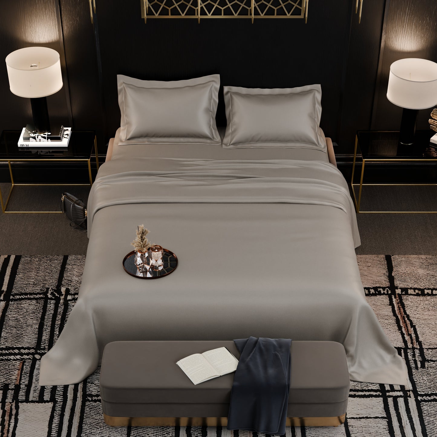 Dune Dusk Luxstre Cotton Bed Sheet Set