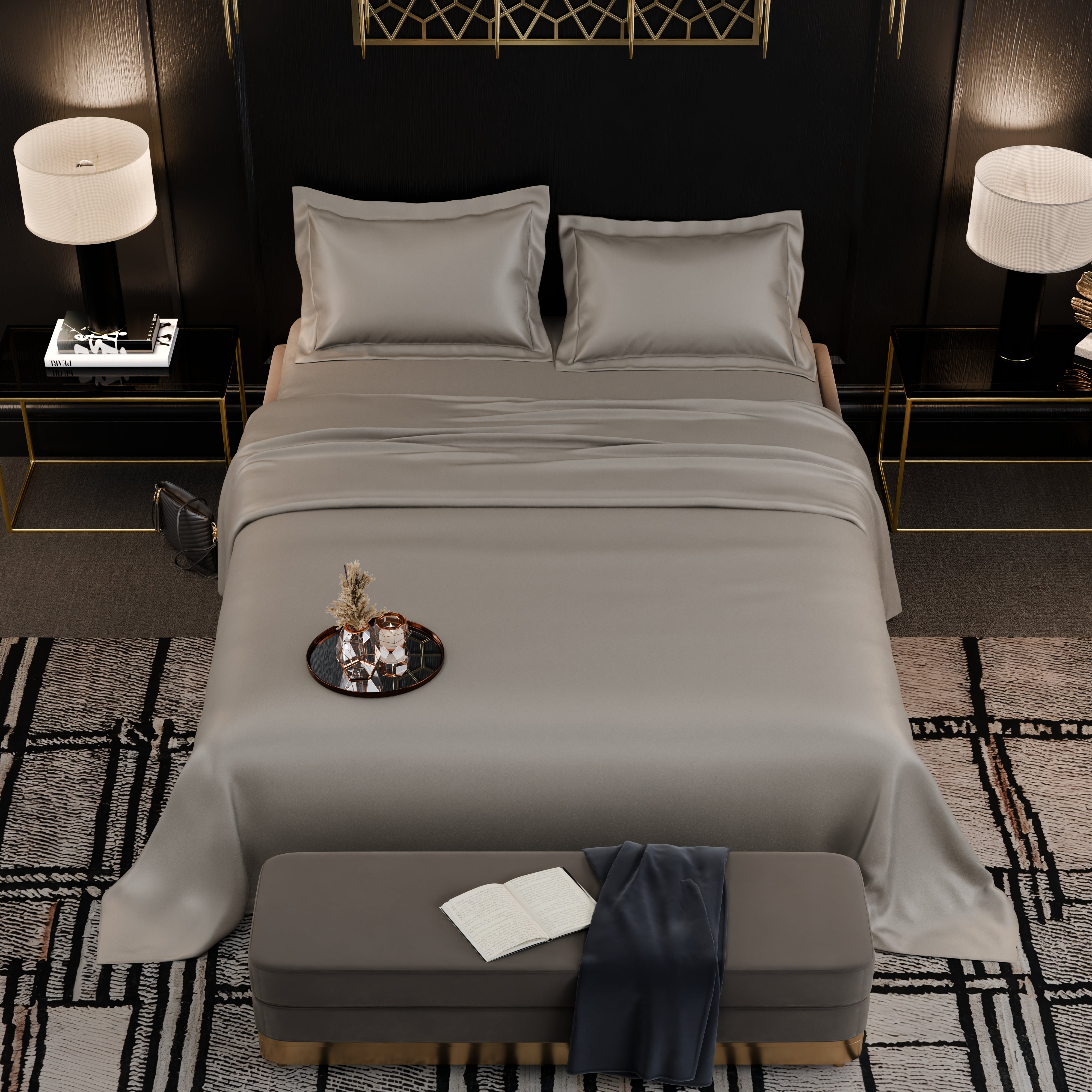 Dune Dusk Luxstre Cotton Bed Sheet Set
