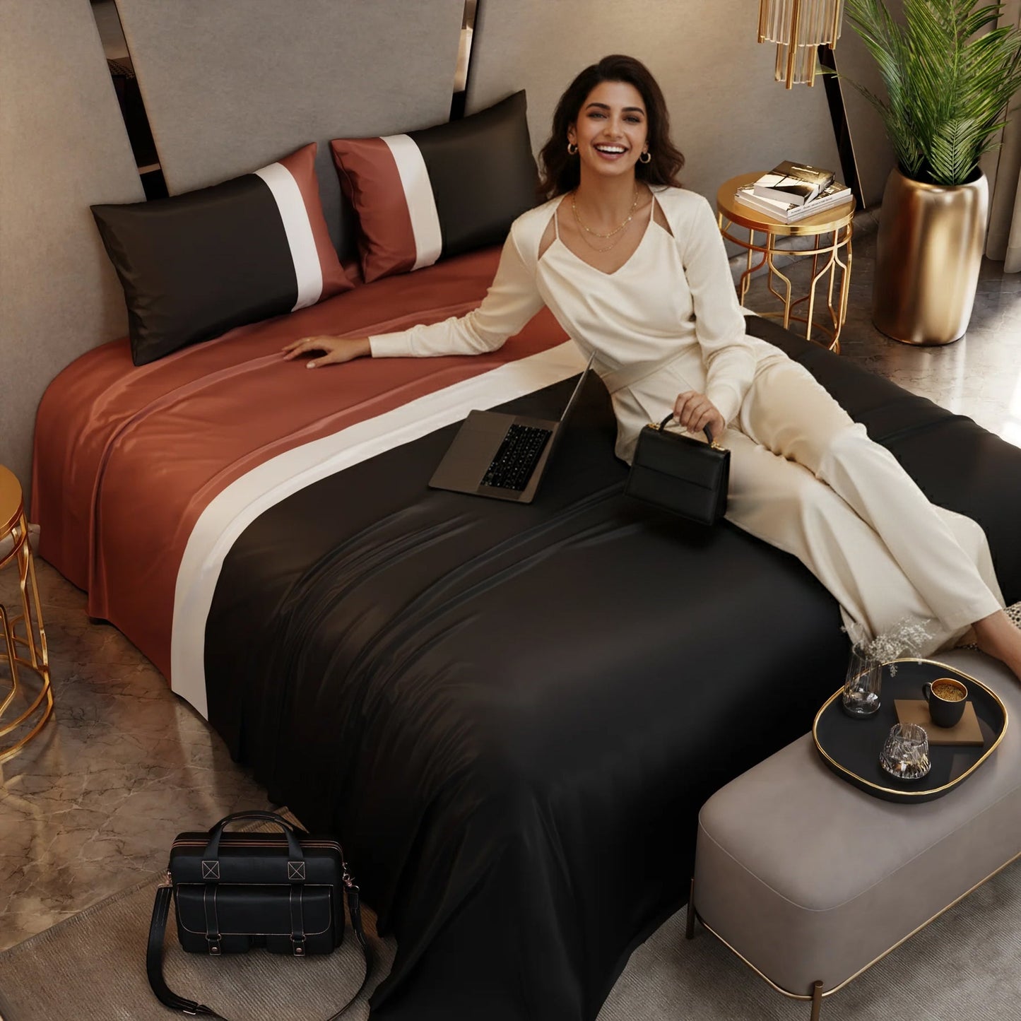 Metro Lines Bedsheet Set