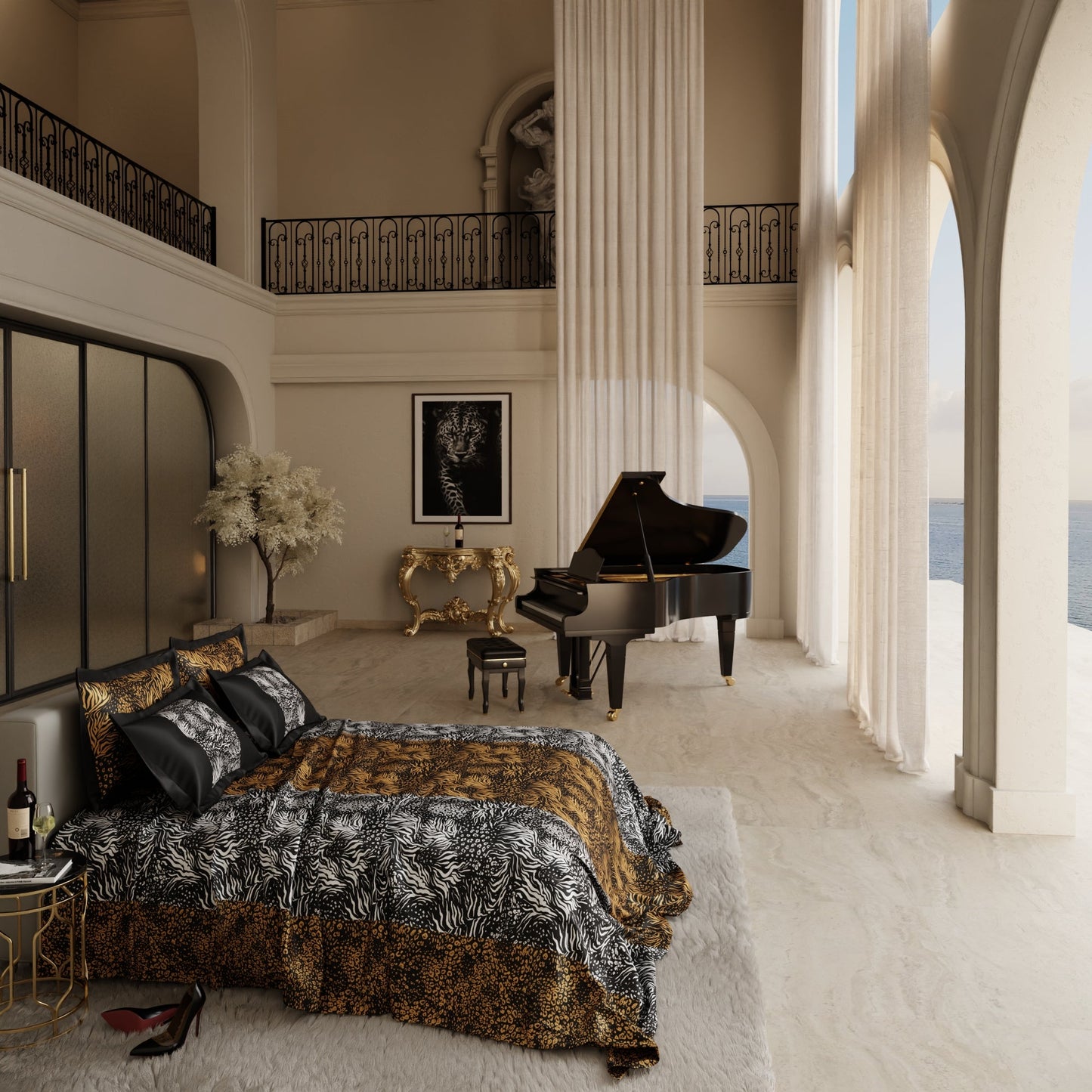 Eternal Chase Enriched Cotton Bedsheet Set