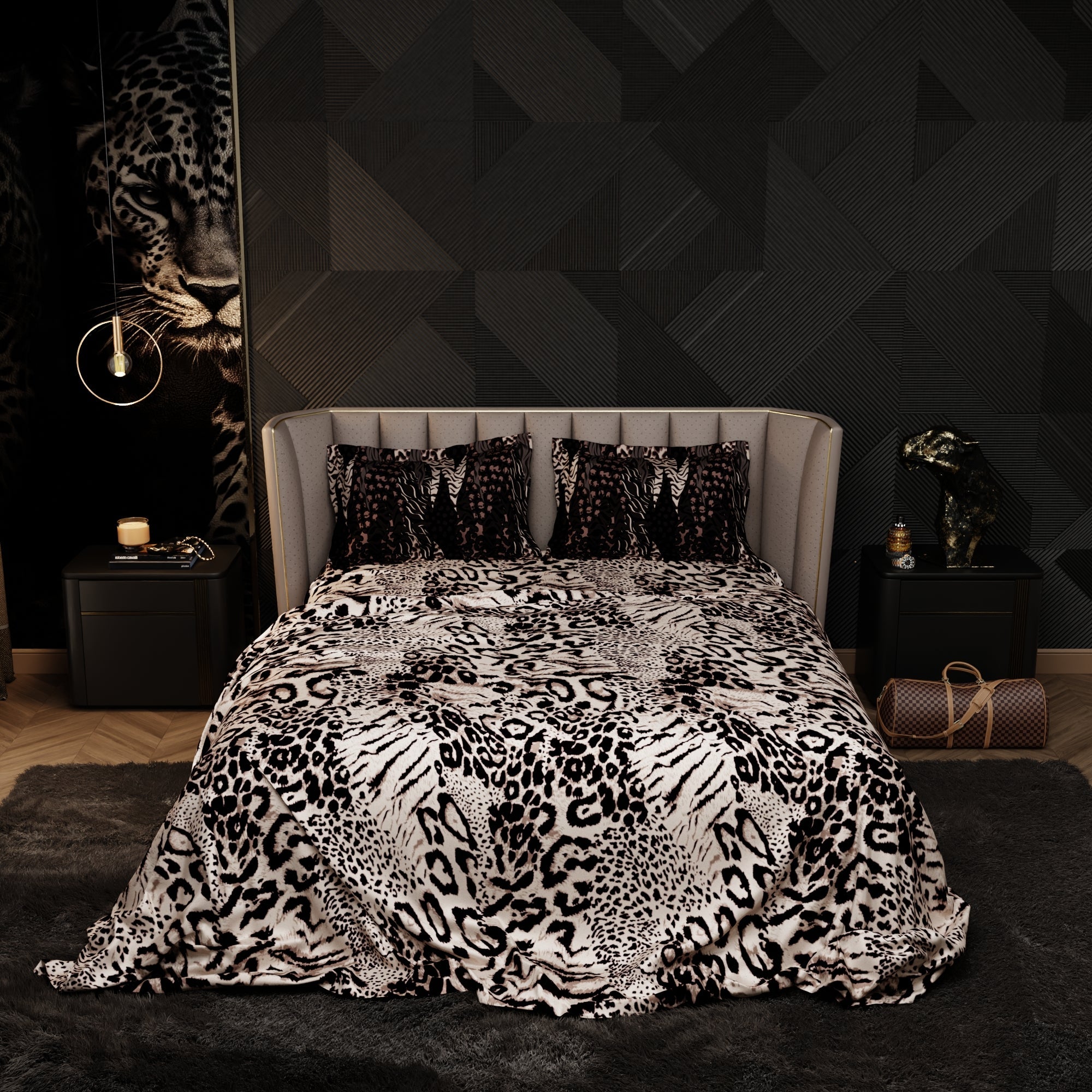 Mahogany Masquerade Enriched Cotton Bedsheet Set