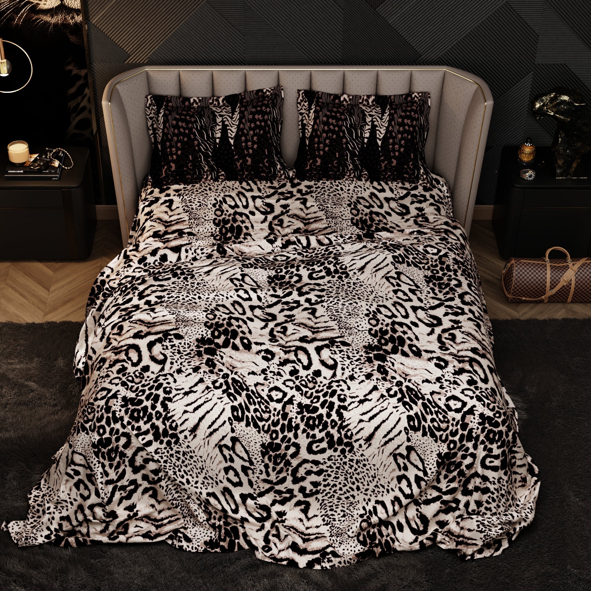 Mahogany Masquerade Enriched Cotton Bedsheet Set