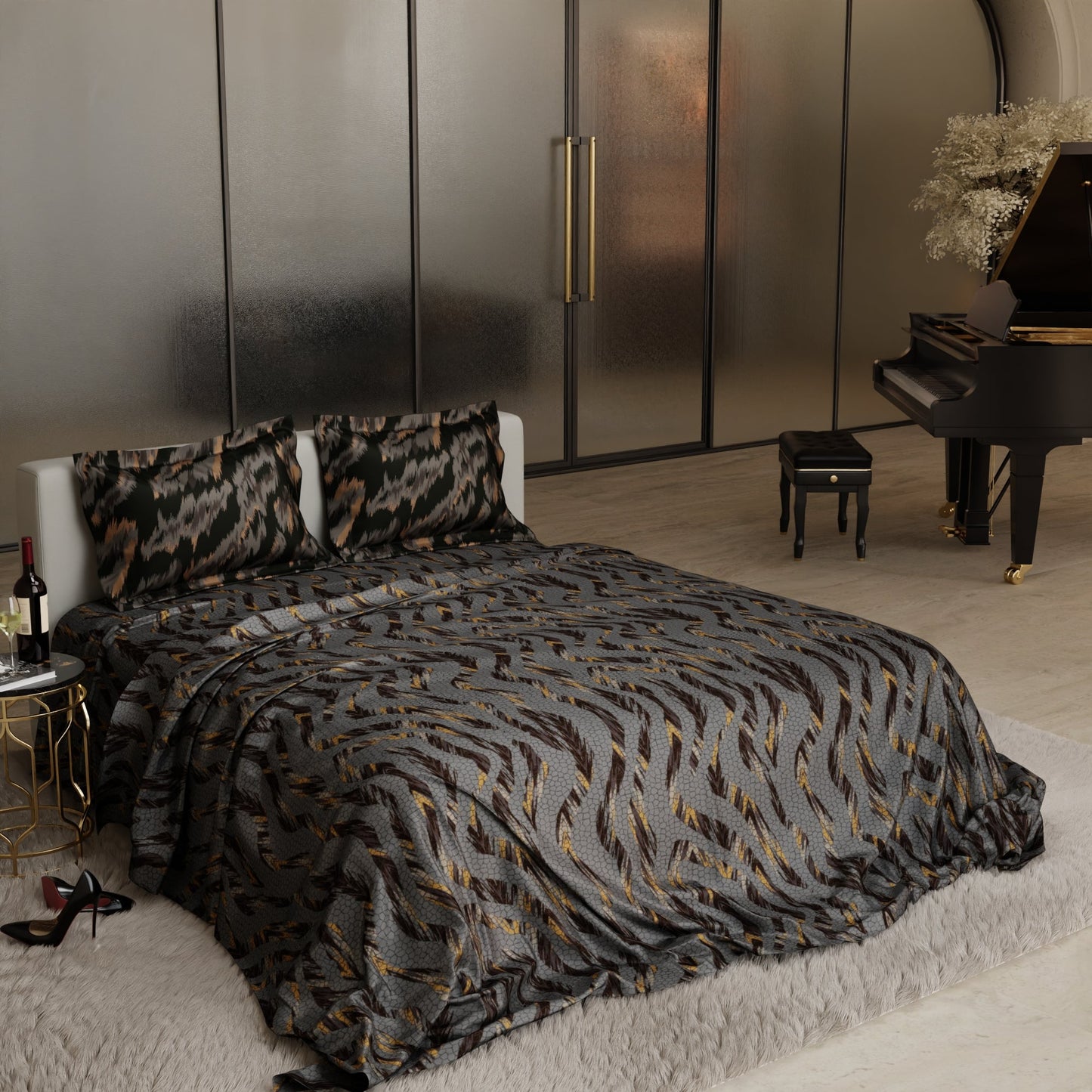 Moonlit Rustle Enriched Cotton Bedsheet Set