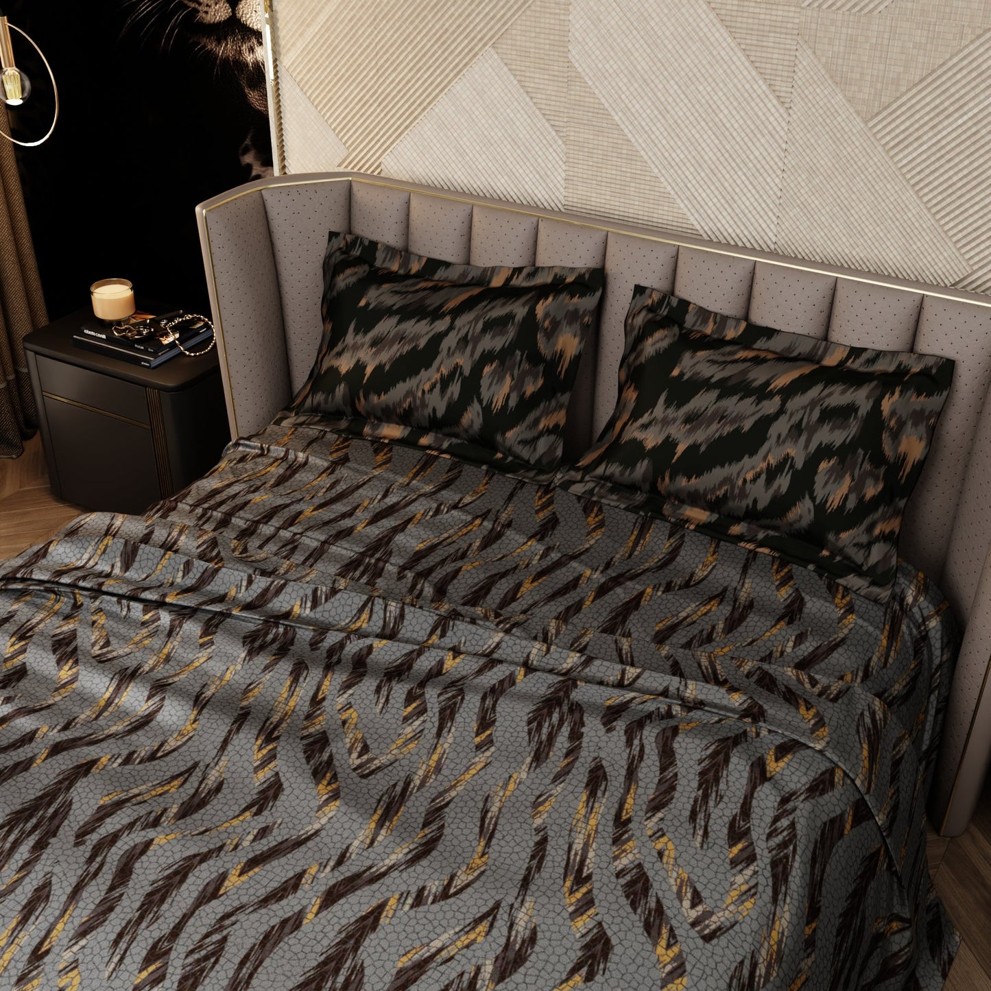 Moonlit Rustle Enriched Cotton Bedsheet Set
