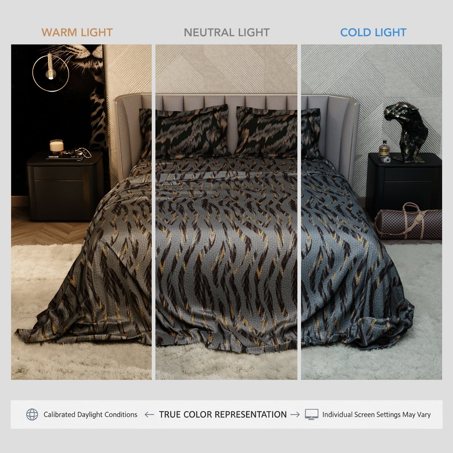 Moonlit Rustle Enriched Cotton Bedsheet Set