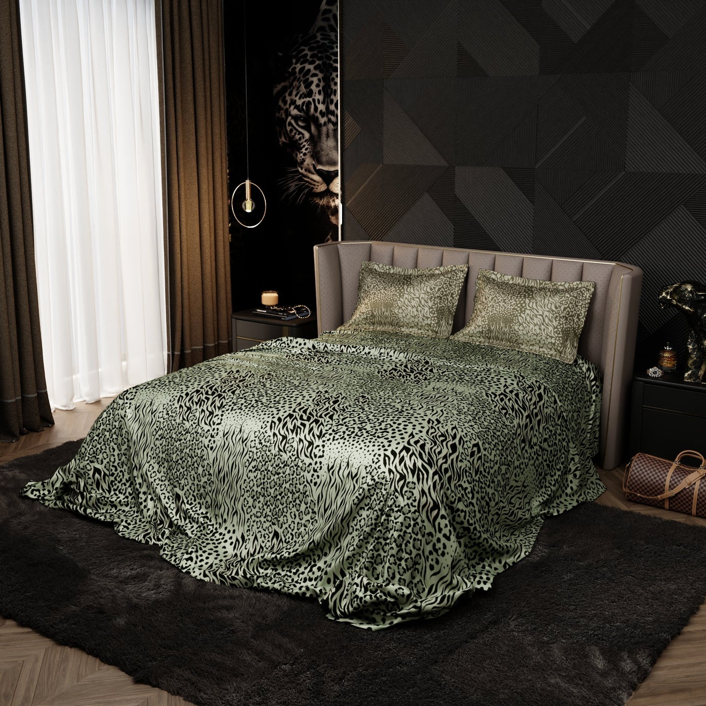 Grassland Prowler Enriched Cotton Bedsheet Set