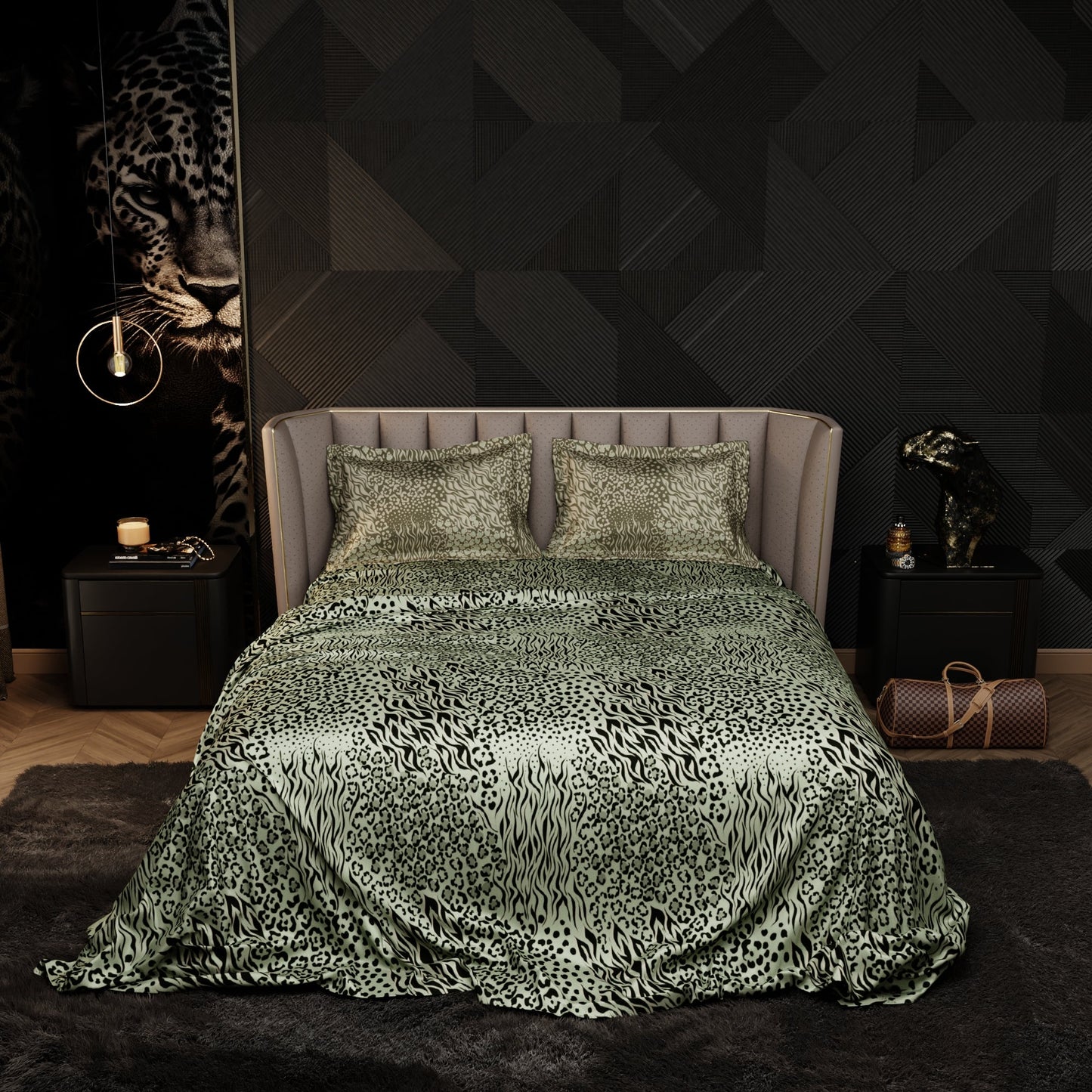Grassland Prowler Enriched Cotton Bedsheet Set