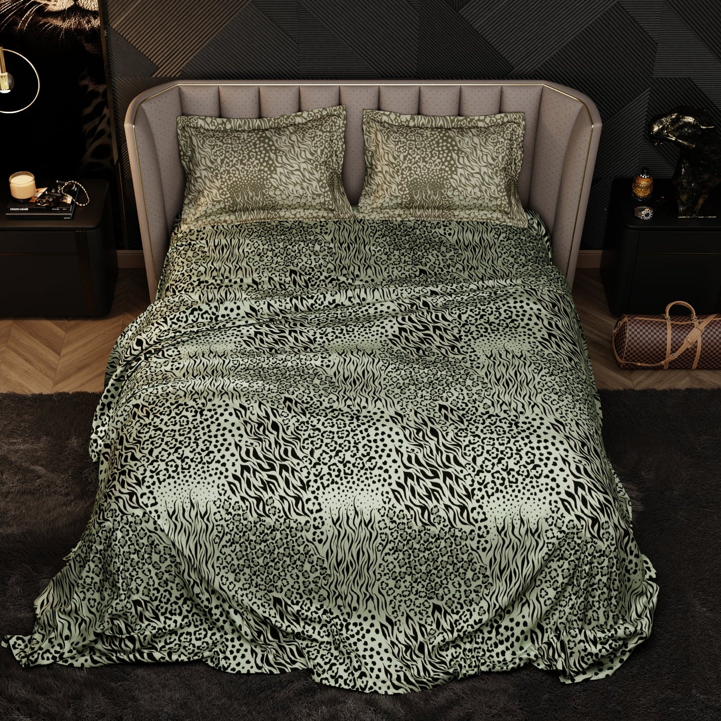 Grassland Prowler Enriched Cotton Bedsheet Set