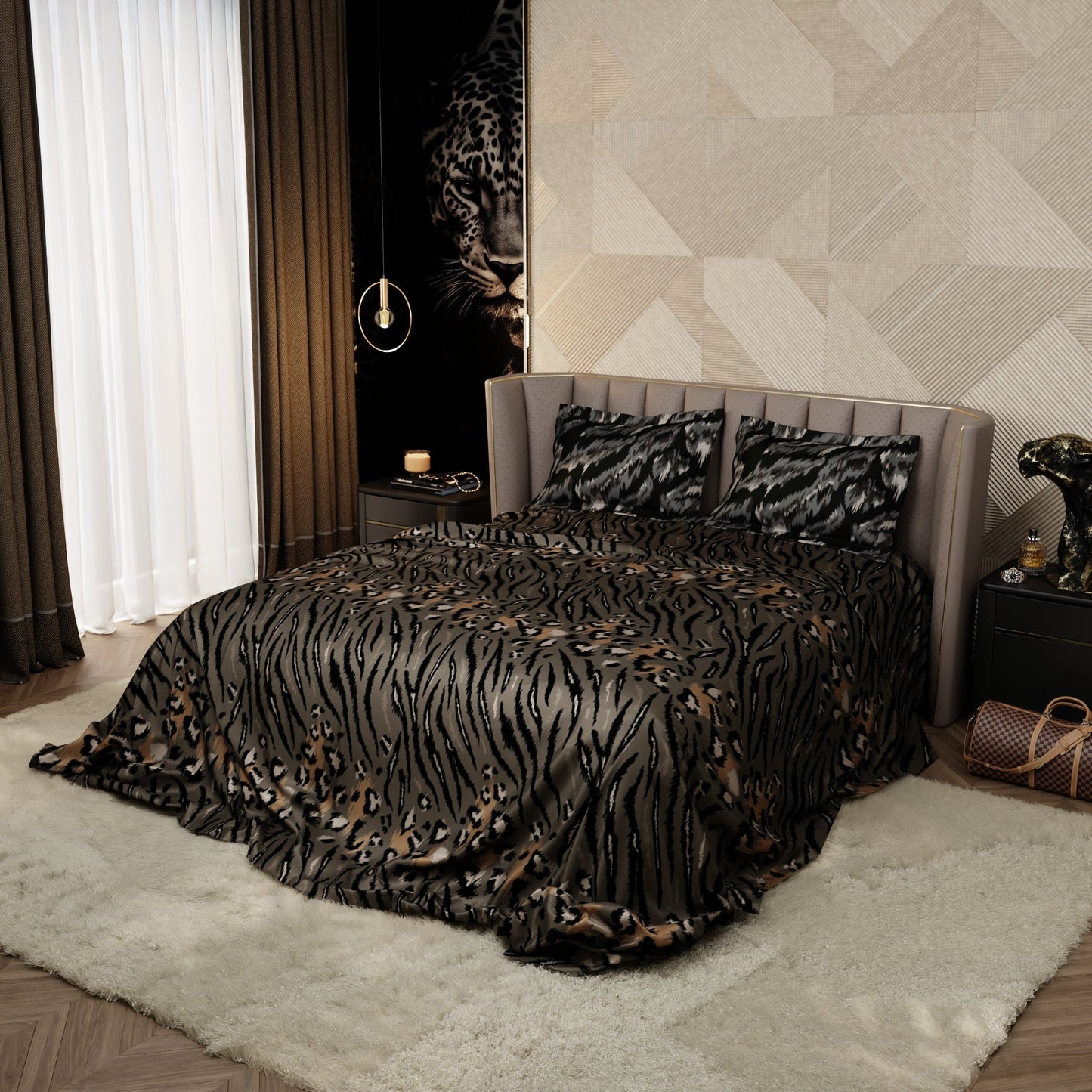 Primal Dusk Enriched Cotton Bedsheet Set