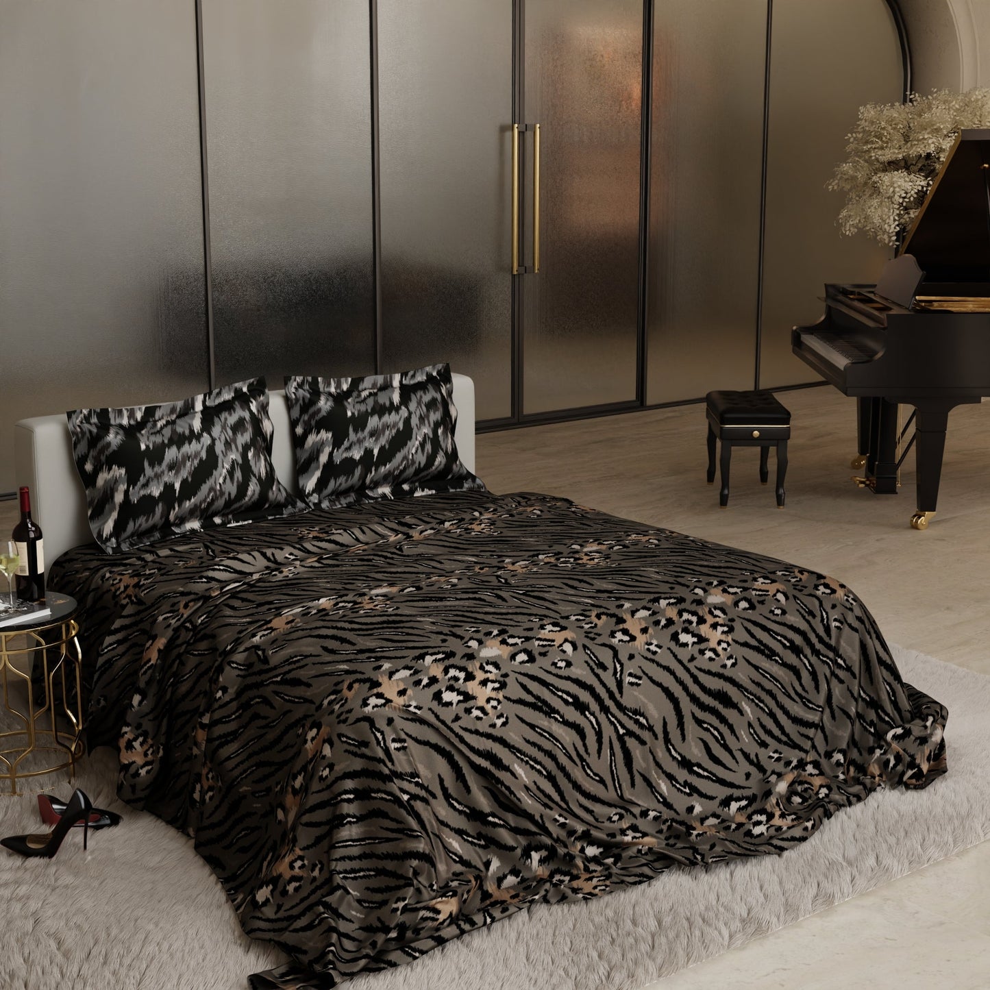 Primal Dusk Enriched Cotton Bedsheet Set