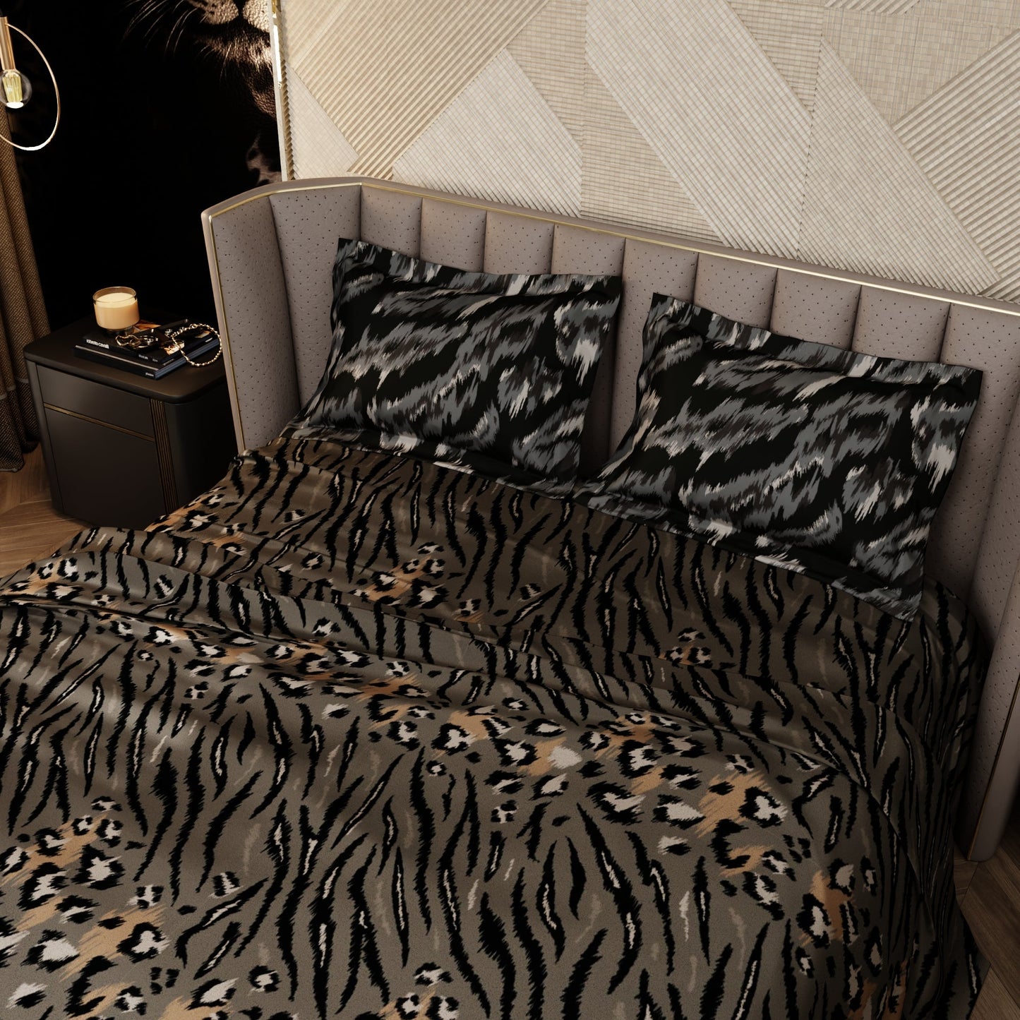 Primal Dusk Enriched Cotton Bedsheet Set