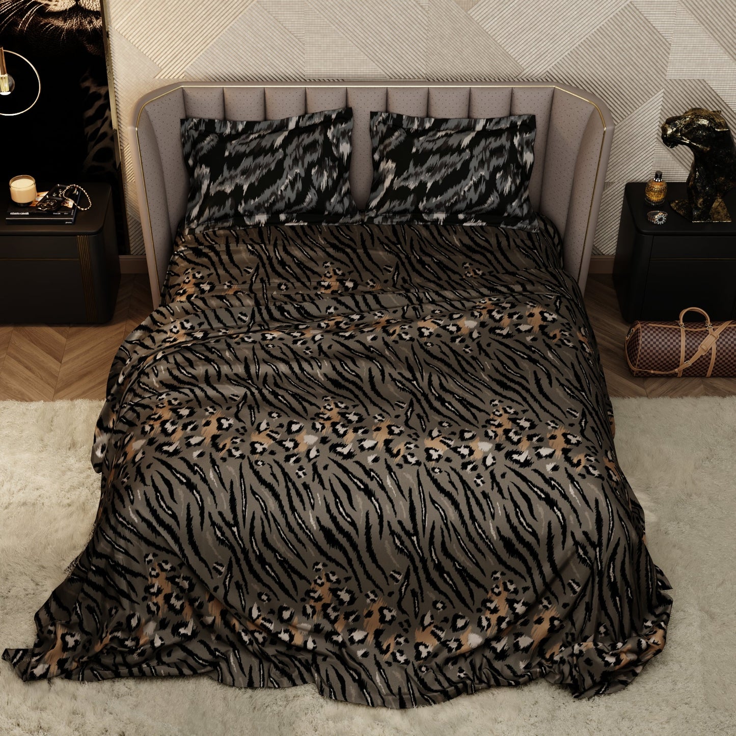 Primal Dusk Enriched Cotton Bedsheet Set