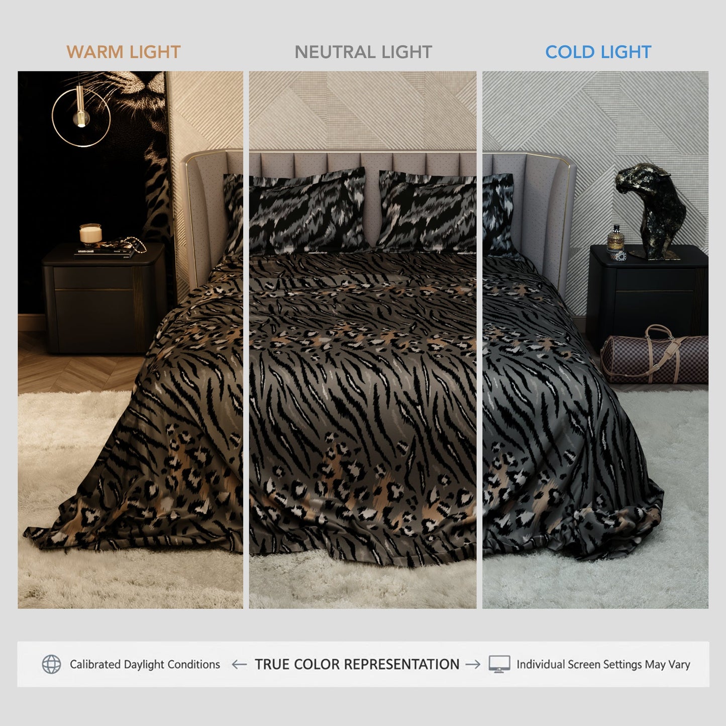 Primal Dusk Enriched Cotton Bedsheet Set