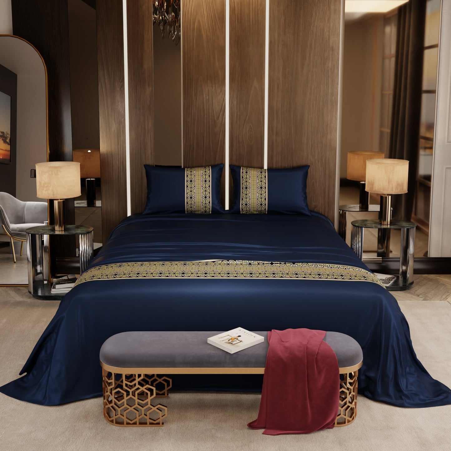 Imperial Indigo Bedsheet Set