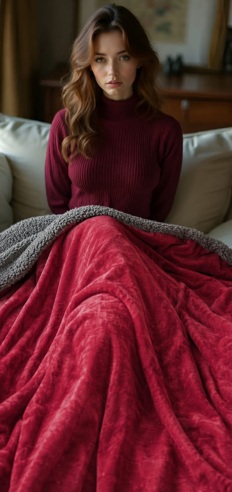 Sherpa Milano King Size Reversible 2 in 1 Blanket - Mehroon