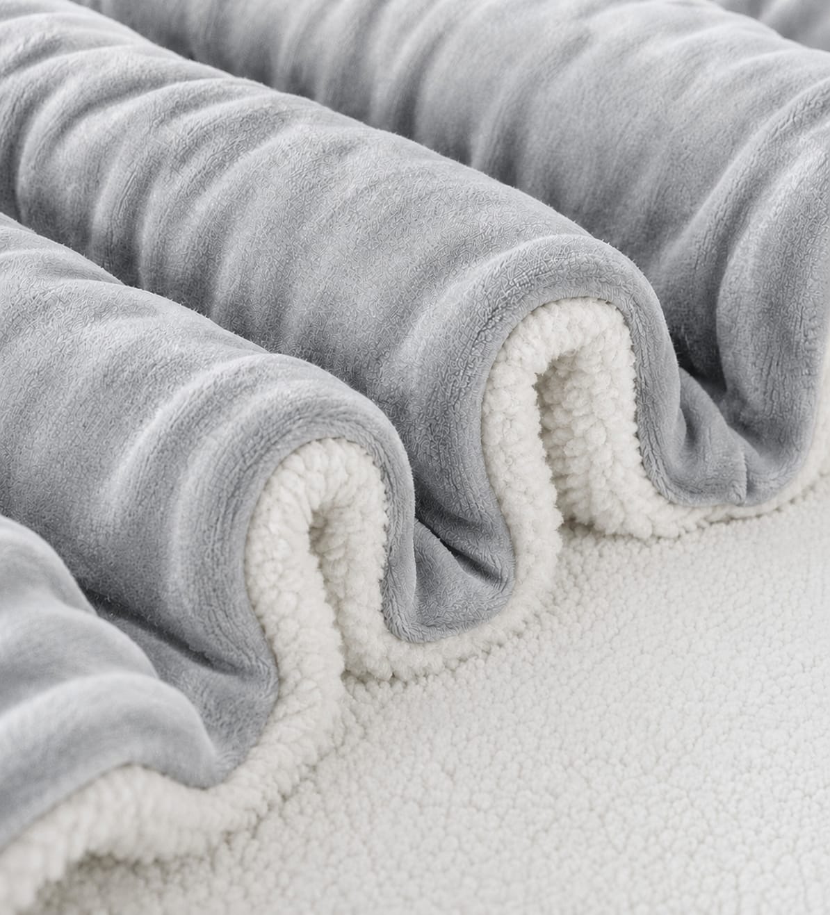 Sherpa Milano King Size Reversible 2 in 1 Blanket - Grey