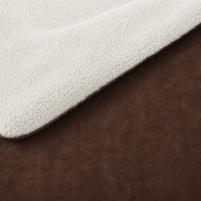 Sherpa Milano King Size Reversible 2 in 1 Blanket - Brown