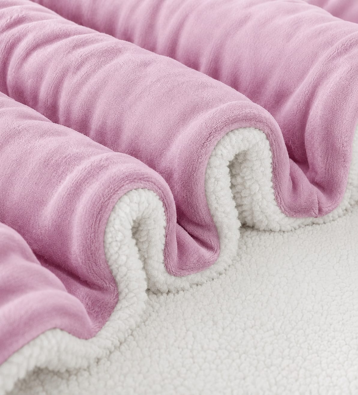 Sherpa Milano King Size Reversible 2 in 1 Blanket - Pink