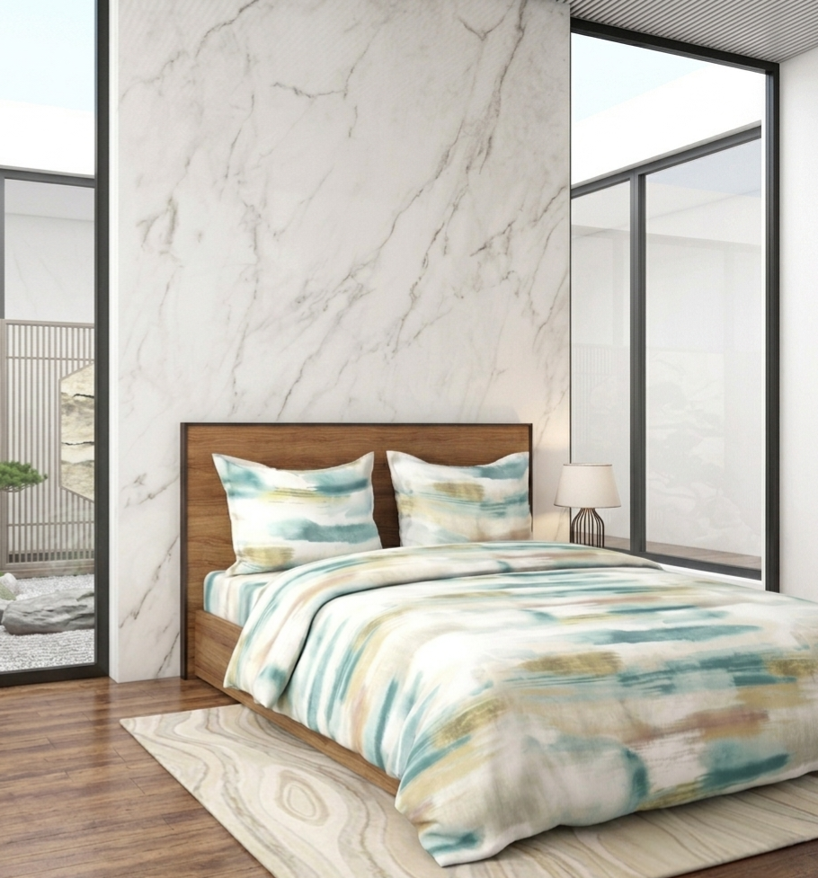 Oasis Bloom - Double Bedsheet Set (1 Bedsheet, 2 Pillow Covers)
