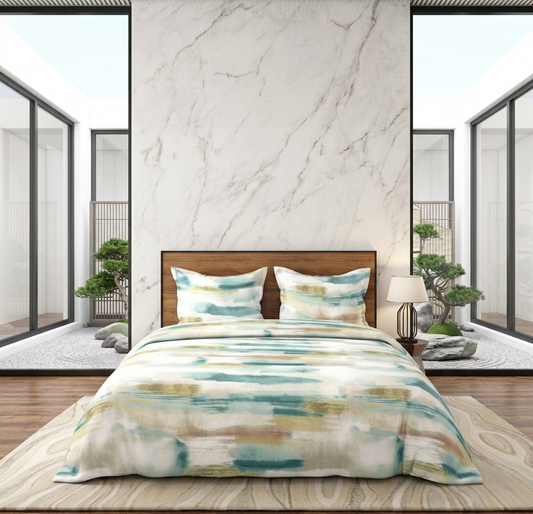 Oasis Bloom - Double Bedsheet Set (1 Bedsheet, 2 Pillow Covers)